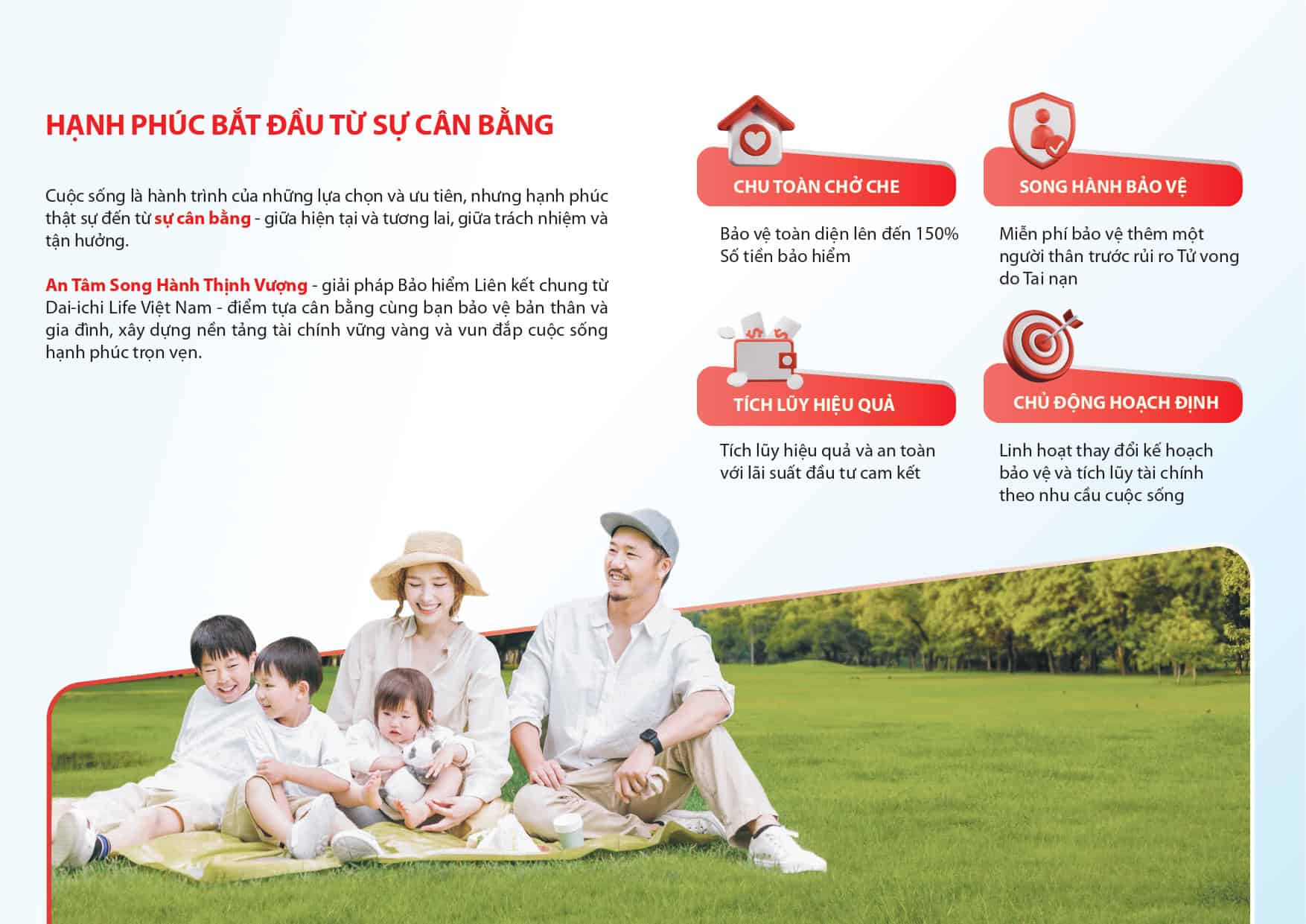 Brochure An Tâm Song Hành - Trang 2: Quyền lợi song hành bảo vệ